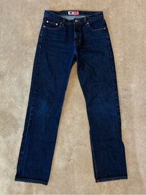 Arizona Jean Co. Dark Blue Juniors Straight-Leg Jeans